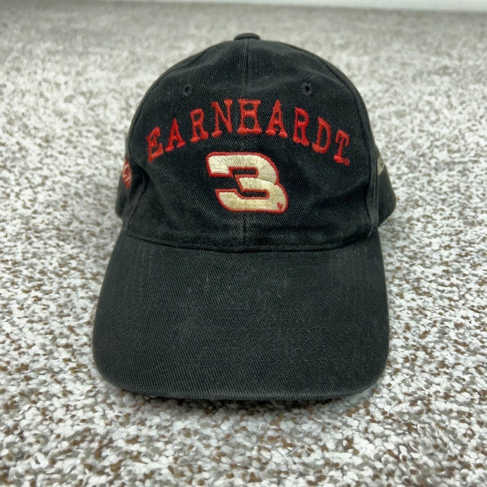 Dale Earnhardt Hat Cap Strap Back Men One Size Black NASCAR 3 Competitors Racing